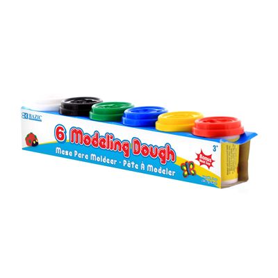 BAZIC Products Modeling Clay 6 Color, Assorted Colors Modeling Dough Art Craft Non Toxic Gift for Artist (12oz/Pack), 24-Packs