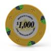 Versa Games Monaco Casino Clay Poker Chips in 13.5g - 50 Piece - (Choose Color) (Yellow) view 1