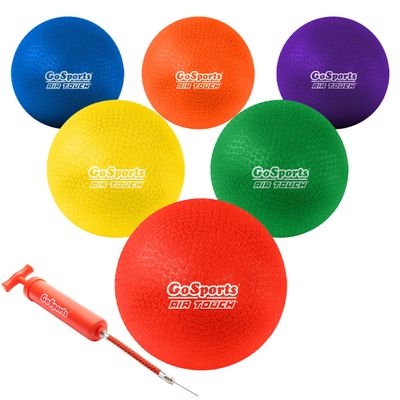 GoSports Playground Balls for Kids (Heavy Duty Set of 6) with Carry Bag and Ball Pump (Choose 8.5 or 10 Sizes)