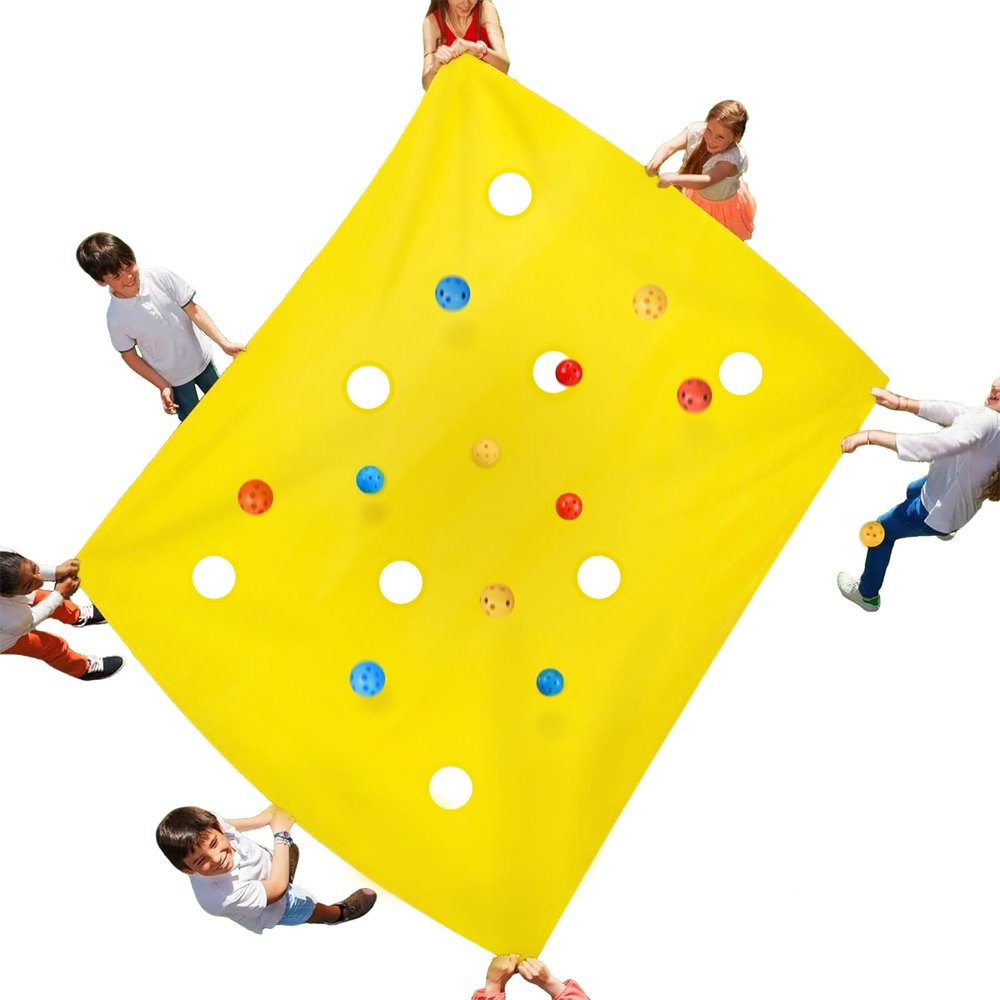 Sonyabecca Hole Tarp Team Building Exercise Activities Games Teamwork Group Learning Fun Playing Yellow,98''Lx71''W