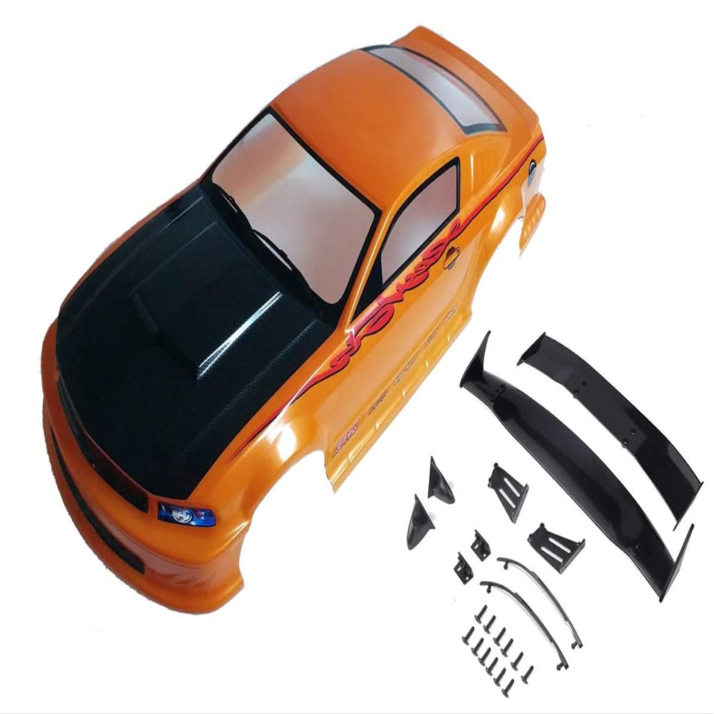 Novahobby 1/10 Scale RC Painted Precut Drift Racing Touring Onroad Car Body Shell Width 190mm with Wing Mirror Accessories (MT GT)