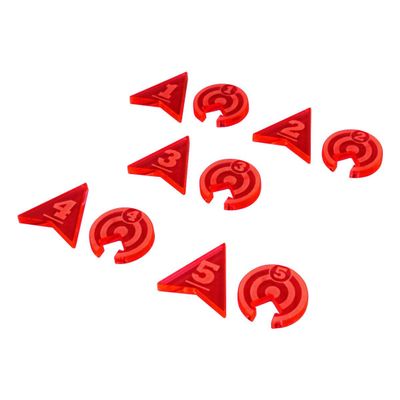 LITKO Fantasy Marked Target Token Set #1-5 Dungeons and Dragons, Fluorescent Pink (10)