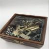 Malla Inc. Nautical Hand-Made Solid Brass 5" Marine Sextant with Wooden Box view 3