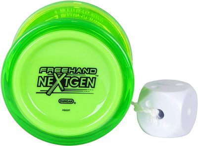 Duncan Toys Freehand Nextgen Yo-Yo [Neon Green], Unresponsive Pro Level Yo-Yo, Concave Bearing, Standard Counterweight Included