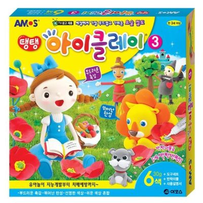 AMOS IClay No.3 Modeling Magic Clay Non Toxic & Odor Korea Product Best Kids Gifts Ages 3 and up Made in Korea