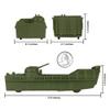 BMC Classic Marx Landing Craft - 4pc Tan vs. OD Green Plastic Army Men Vehicles view 2