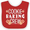 inktastic Christmas Cookie Baking Crew with Oven Mitts Baby Bib Red and White 383de view 1