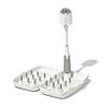 OXO Tot Travel Size Drying Rack with Bottle Brush- Gray view 1