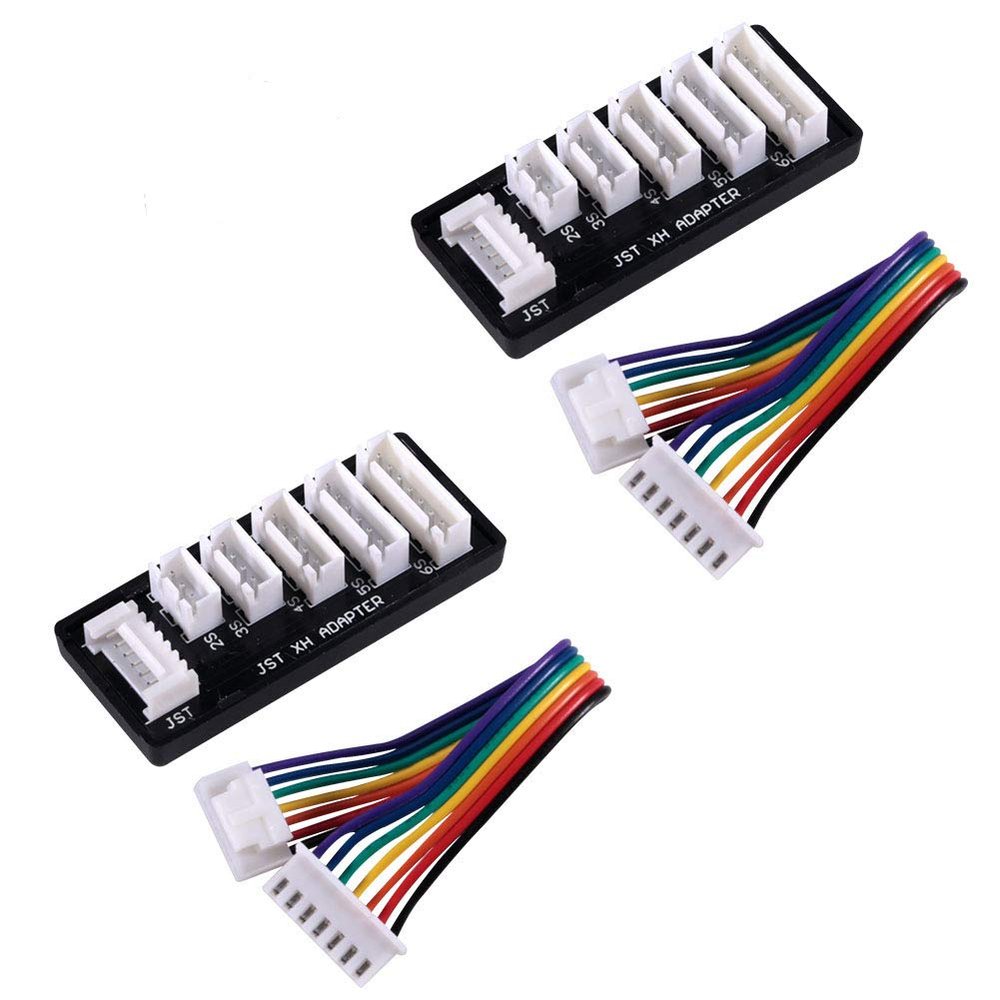 AOICRIE 2pcs RC Product JST-XH-2-6S Lipo Battery Charge Balance Board, JST XH Board Balance Expansion Charger Adapter gor RC 6S LiPo Battery Charge