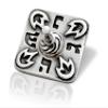 925 Sterling silver Dreidel with Custom Finish colorful enamel and Hebrew letters view 1