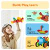 PicassoTiles Toys 112 Piece Hedgehog Blocks STEM Building Tiles Set Construction Learning Toy Stacking Interlock Block, Creativity Beyond Imagination, Inspirational, Recreational, Educational PTB112 view 4