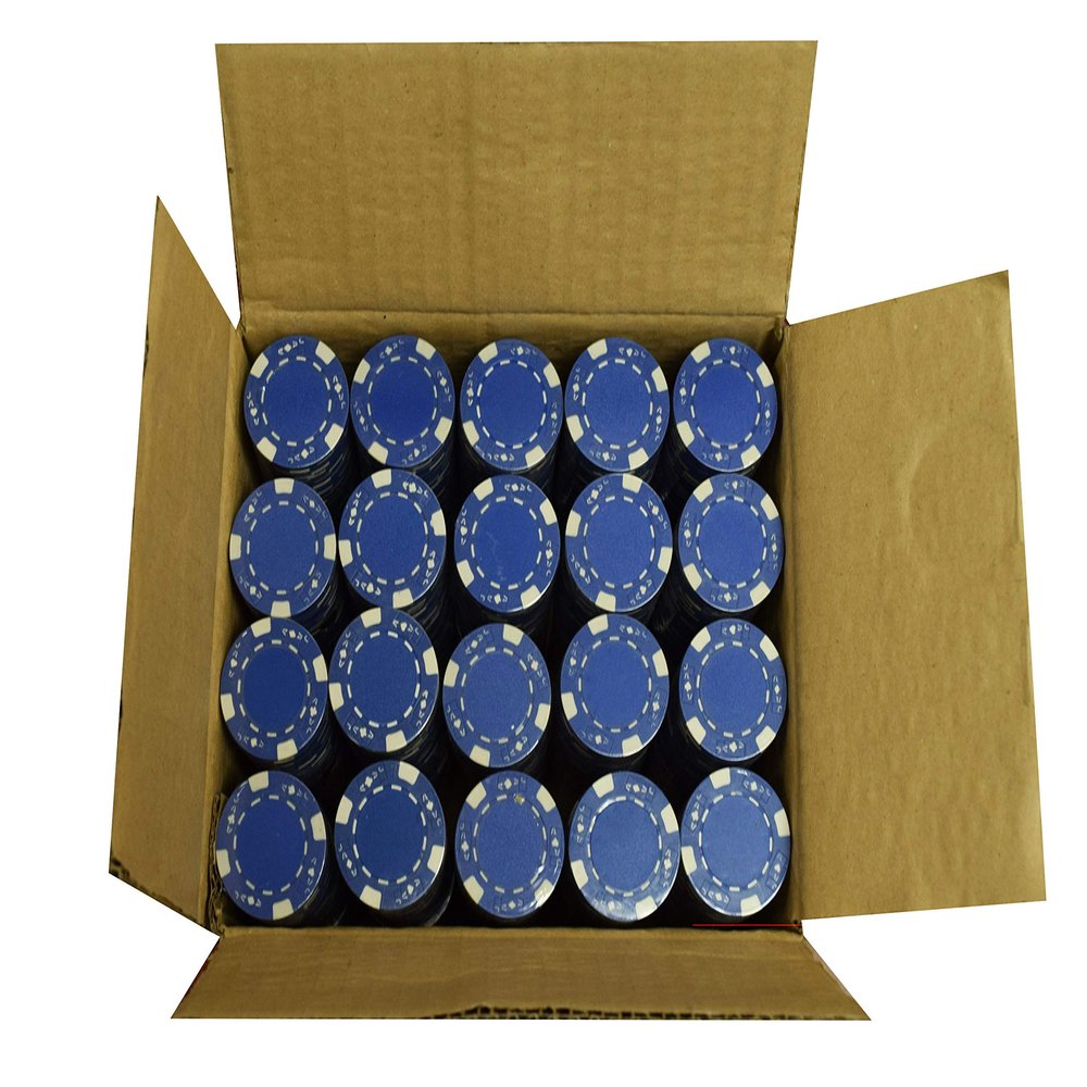 Vegas Gaming Poker Chips - (1000) Ace Jack Blue 11.5 g Clay Composite