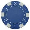 Vegas Gaming Poker Chips - (1000) Dice Blue Poker Chips 11.5 g Clay Composite view 2