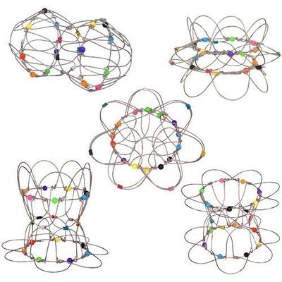 Magic Loops a Set of 3 Flexi-Sphere Fidget aka Lotus Flower Mandala or Shape Shifter