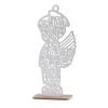 12 Guardian Angel Wings Boy Girl Wood with Stand Laser Cutout Wooden Baptism Centerpiece First Communion Quinceaera Children Kids Party Favors Home Decor Christening (Silver Glitter Boy) view 1