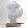 12 Guardian Angel Wings Boy Girl Wood with Stand Laser Cutout Wooden Baptism Centerpiece First Communion Quinceaera Children Kids Party Favors Home Decor Christening (Silver Glitter Boy) view 2