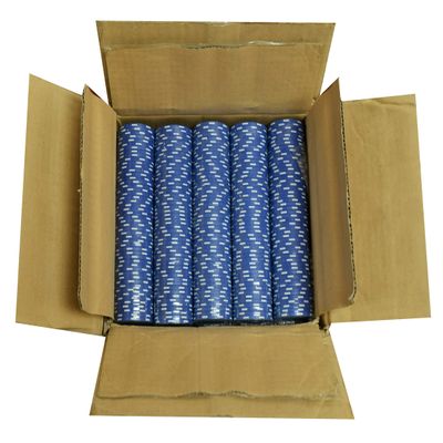 Vegas Gaming Poker Chips - (1000) Super Diamond Blue 11.5 g Clay Composite