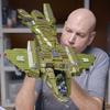 MEGA Halo Toy Building Sets, Pelican Inbound Vehicle with 2024 Pieces, 3 Micro Action Figures and Accessories, for Collectors view 3