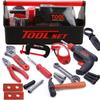 KEJIH Durable Kids Tool Set Kids Play, Construction Pretend Play, Child Electronic Toy Drill Tool for Toddlers Boys Girls, Learning Educational Toys Tool Kit with a Sturdy Box (Manual) view 1