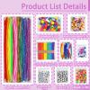FUNZBO 1200pcs+ Arts & Crafts Supplies for Kids- Craft Kits with Pipe Cleaners, Pom Poms for Crafts, Popsicle Sticks for Craft, Craft for Kids Ages 4-8 Girls & Boys Birathday Gifts view 2