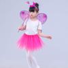 4PCS Girls Led Flashing Light Fairy Costume Butterfly Wing, Tutu,Wand, Headband Set for 3-8 Years Girls Birthday (2#) view 3