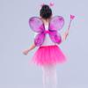 4PCS Girls Led Flashing Light Fairy Costume Butterfly Wing, Tutu,Wand, Headband Set for 3-8 Years Girls Birthday, Party, Halloween, Christmas (5#) view 4