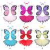 4PCS Girls Led Flashing Light Fairy Costume Butterfly Wing, Tutu,Wand, Headband Set for 3-8 Years Girls Birthday, Party, Halloween, Christmas (6#) view 2