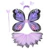 4PCS Girls Led Flashing Light Fairy Costume Butterfly Wing, Tutu,Wand, Headband Set for 3-8 Years Girls Birthday, Party, Halloween, Christmas (3#) view 3