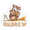 Andrew Owl Sticker (Large, 14x9.8 inch) view 1