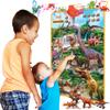 Just Smarty Interactive Dinosaur Toys Learning Poster | Dinosaur Toys for Kids 3-5 | Spinosaurus, Brachiosaurus, Trex, Velociraptor, Ankylosaurus and Other Reptile Toys | Best Dinosaur Party Favors view 1