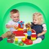 Mega Bloks Peek A Blocks Animal Farm Preschool Building Set with Slide view 2