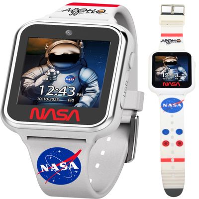 NASA Kids Interactive Smart Watch with Educational Features, Step Counter, Voice Recorder, Camera, Games, Alarm, Timer, Stopwatch, Touchscreen Display, and Fun NASA Themes for Learning and Play