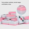 HenMerry Chinese Mahjong Set 144 Tiles Mahjong Accessories Handbag Tablecloth Chinese Classic Tile Mini Mahjong Travel Set 24MM Pink view 4