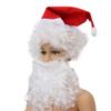Amosfun Santa Wig and Beard Set Hat Santa Claus White Wig Fake Beard Fancy Dress-up Accessories for Christmas Cosplay Costumes view 3