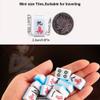 HenMerry Chinese Mahjong Set 144 Tiles Mahjong Accessories Handbag Tablecloth Chinese Classic Tile Games Mini Mahjong Travel Set 30MM Blue view 2