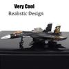 QIAONIUNIU Toy Airplane Model Planes Alloy Pull Back Fighter for Boys with Flashing Lights, Real Jet Sound (Black) view 3
