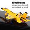 QIAONIUNIU Toy Airplane Model Planes Alloy Pull Back Fighter for Boys with Flashing Lights, Real Jet Sound (Yellow) view 2