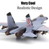 QIAONIUNIU Toy Airplane Model Planes Alloy Pull Back Fighter for Boys with Flashing Lights, Real Jet Sound (Yellow) view 3
