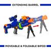 Best Choice Products Electric Customizable Soft Foam Ball Long-Distance Blaster Toy w/Barrel Extension, 12 Foam Balls, Foldable Bipod view 2