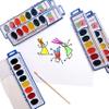 Color Swell Bulk 8 Color Watercolors with Wood Brushes - 4 Packs view 2