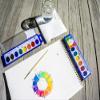 Color Swell Bulk 8 Color Watercolors with Wood Brushes - 4 Packs view 3