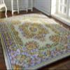 1/12 Scale Dollhouse Elegant Yellow Rose Floral Interior Fine Miniature Rug view 1