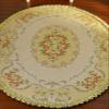 1/12 Elegant Beautiful Red Roses Floral Royal Dollhouse Miniature Lace Rug view 4