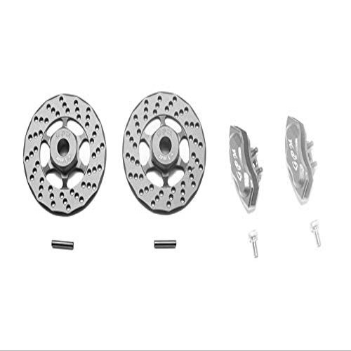 GPM for TRAXXAS-1/10 4WD Ford GT4-TEC 2.0 Aluminum Front/Rear Brake Disk+Brake CALIPER-8PC Set (Gray)