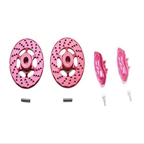 GPM for TRAXXAS-1/10 4WD Ford GT4-TEC 2.0 Aluminum Front/Rear Brake Disk+Brake CALIPER-8PC Set (red)