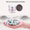 HenMerry Chinese Mahjong Set 144 Tiles Mahjong Accessories Handbag Tablecloth Chinese Classic Tile Games Mini Mahjong Set 30MM Green view 2