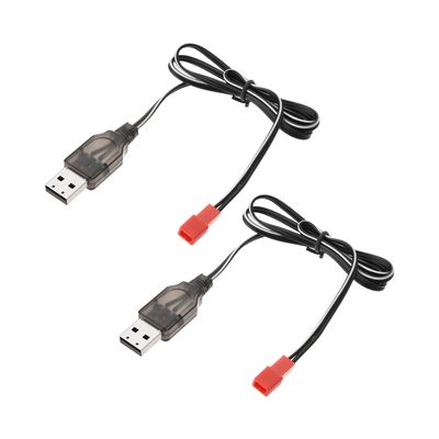 Fielect 2pcs JST USB Charger Cable 3.6V 250MA Output Ni-Cd Ni-Mh Battery Pack for RC Excavator RC Cars
