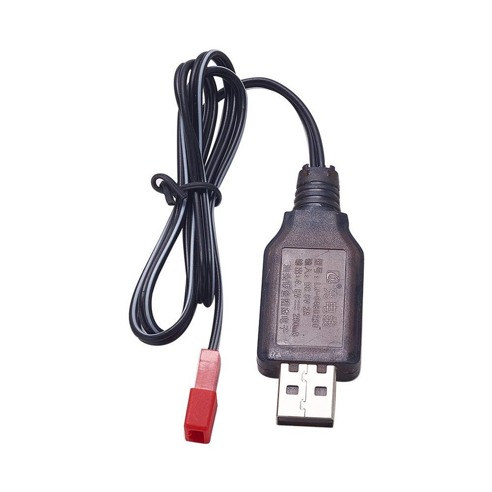 Fielect 1pcs JST-2P USB Charger Cable 4.8v 250MA Output Ni-Cd Ni-Mh Battery Pack for RC Excavator RC Cars
