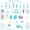 Anpro 46Pcs Medical Toy Kids Doctor Pretend Play Kit, Pretend Play Set with Stethoscope for Kids Doctor Role Costume Dress-Up, Birthday Gifts view 2