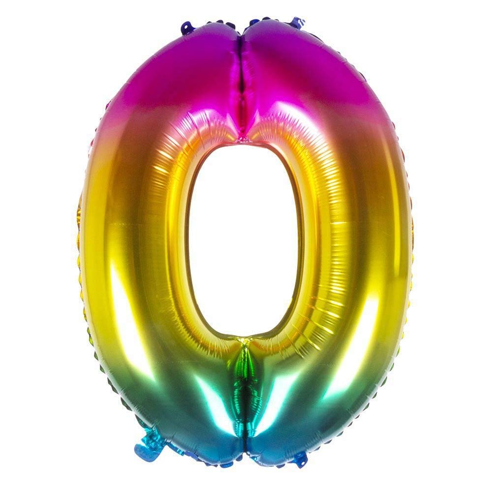 Boland 10135482 Bol22050 Number 0 Ball, Adult, Rainbow, 86 Cm